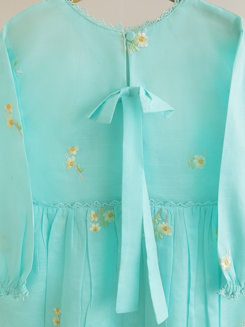 (KIDS) FINE JACQUARD EMBROIDERED FROCK KD029