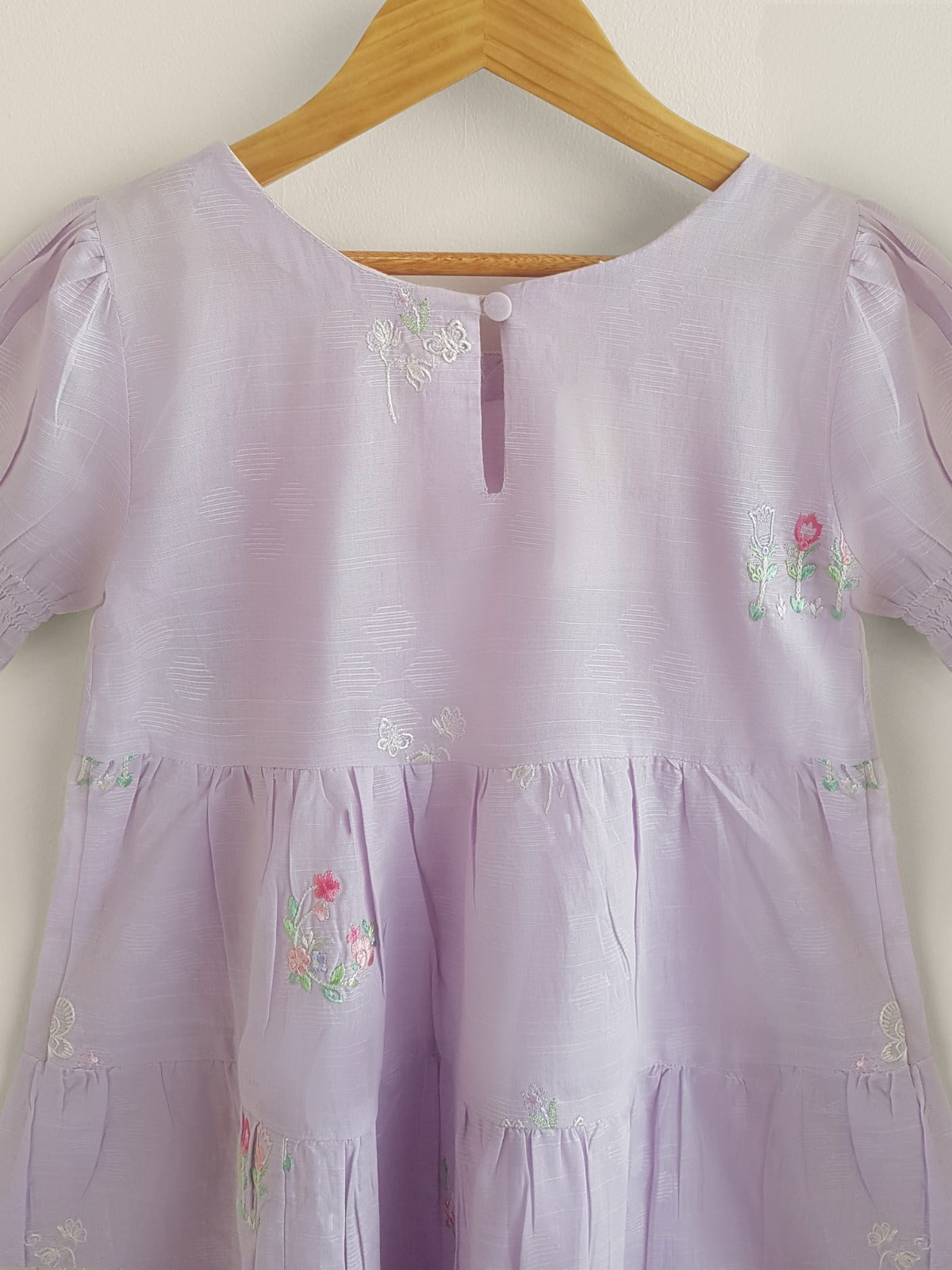 (KIDS) FINE JACQUARD EMBROIDERED FROCK KD027 Secondary image
