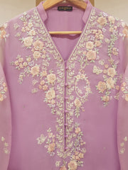 2 PIECE - PURE ORGANZA EMBROIDERED SUIT S108073