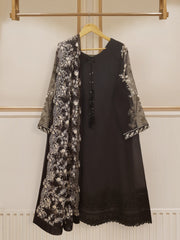 3 Piece - Pure Organza Embroidered Suit S108227
