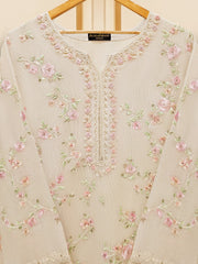 Pure Cotton Net Embroidered Shirt S109813