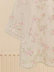 Pure Cotton Net Embroidered Shirt S109813