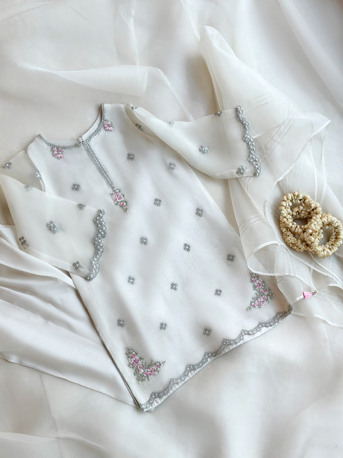 (Kids) 3 Piece - Pure Organza Suit FKD-009 Main image