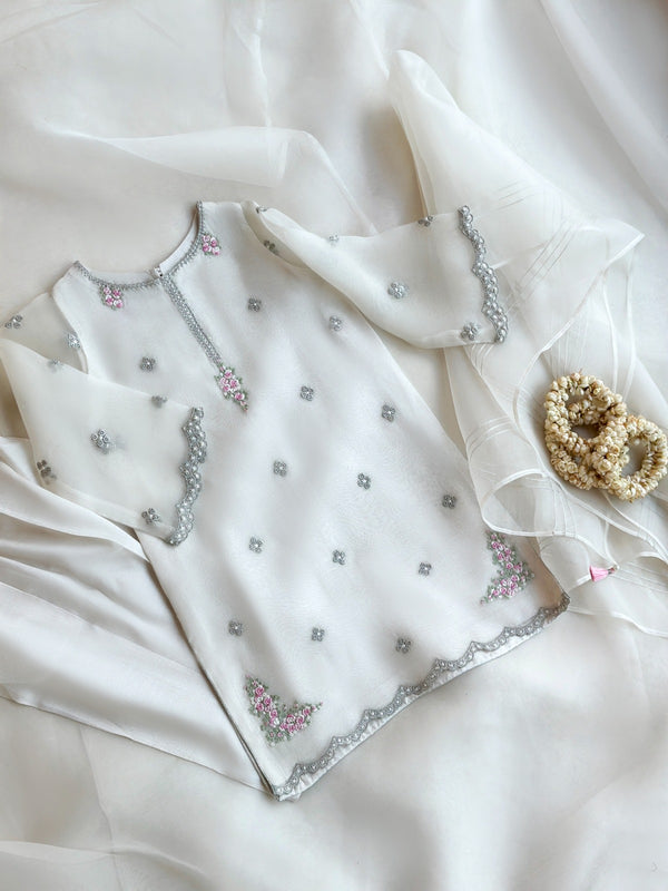 (Kids) 3 Piece - Pure Organza Suit FKD-009