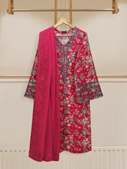 2 Piece - Digital Printed Embroidered Cambric Suit S110217