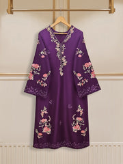 3 Piece - Pure Embroidered  Raw Silk Suit S110153