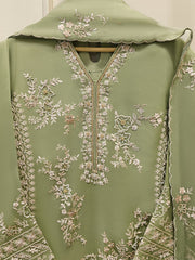 3 Piece - Pure Embroidered Organza Suit S111894