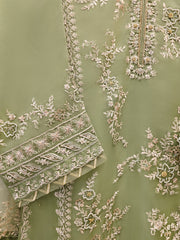 3 Piece - Pure Embroidered Organza Suit S111894