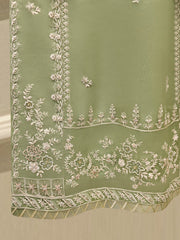 3 Piece - Pure Embroidered Organza Suit S111894