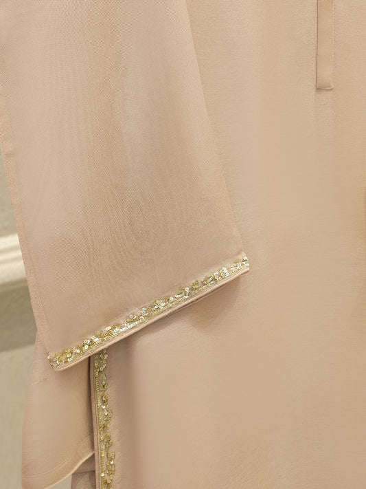 3 Piece - Pure Embroidered Cotton Net Suit S111953