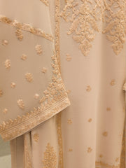 3 Piece - Pure Embroidered Cotton Net Suit S111997