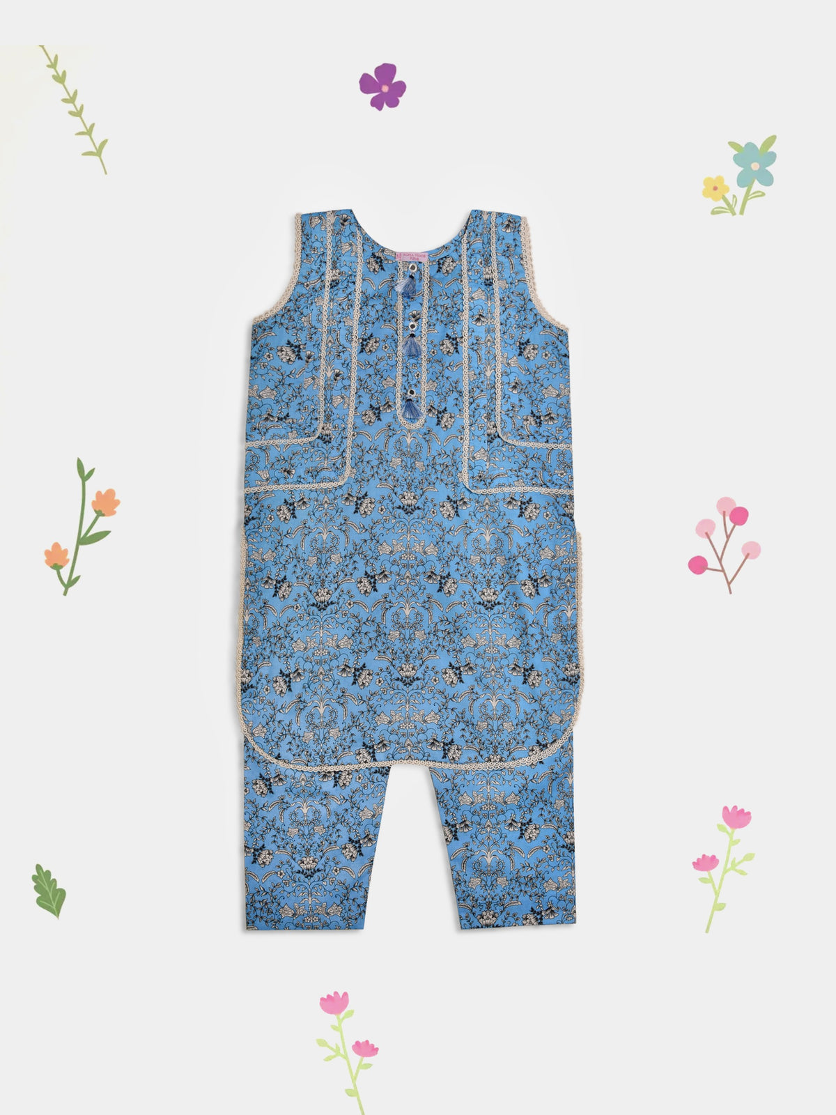 (Kids) - 2 Piece Digital Printed Lawn Suit FKD-066