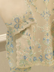 3 Piece - Pure Embroidered Organza  Suit S112181
