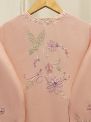 3 Piece- Pure Khadi Silk Embroidered Suit S112326