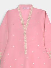 (Kids) 2 Piece - Embroidered Cambric Suit FKD-092