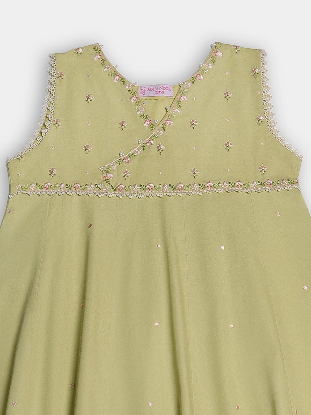 (Kids) 2 Piece - Embroidered Cambric Suit FKD-091