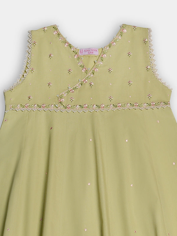 (Kids) 2 Piece - Embroidered Cambric Suit FKD-091