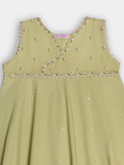 (Kids) 2 Piece - Embroidered Cambric Suit FKD-091