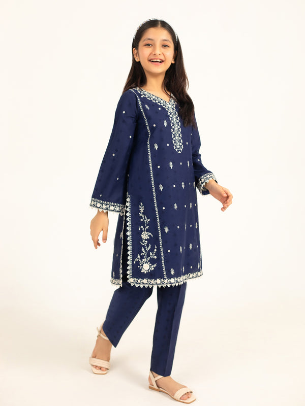 (Kids) 2 Piece - Embroidered Lawn Suit FKD-085