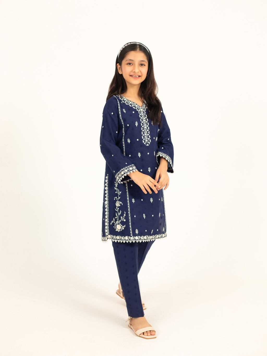 (Kids) 2 Piece - Embroidered Lawn Suit FKD-085