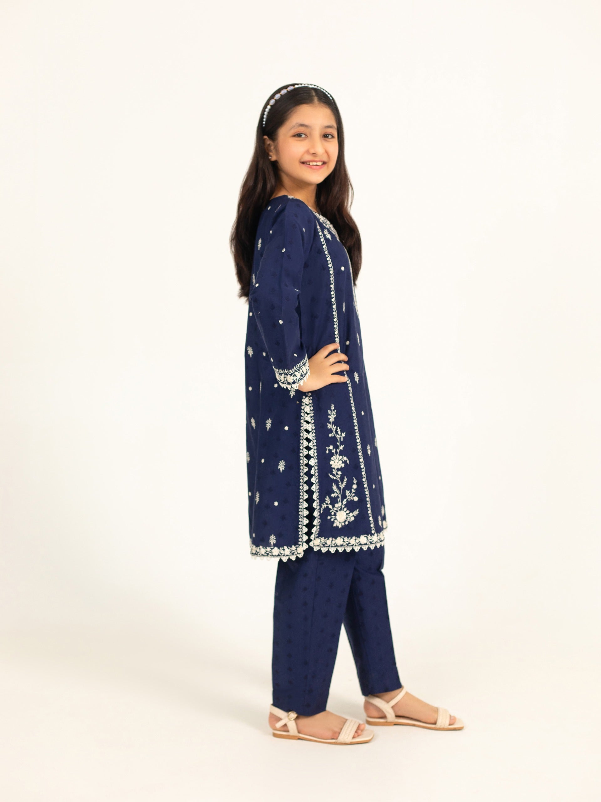 (Kids) Embroidered Lawn Suit FKD-085 (Single Shirt) Secondary image