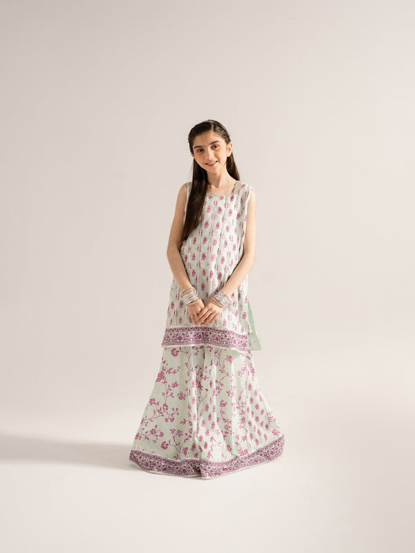 (Kids) - 2 Piece Digital Printed Lawn Suit FKD-032