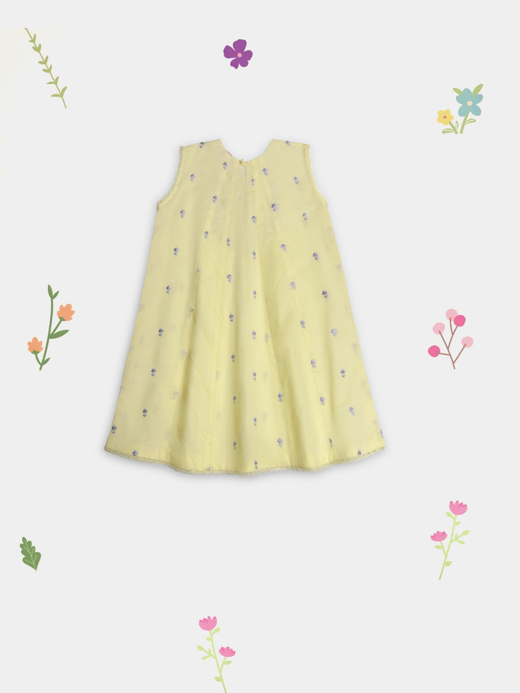 (Kids) 2 Piece - Embroidered Cambric Suit FKD-086