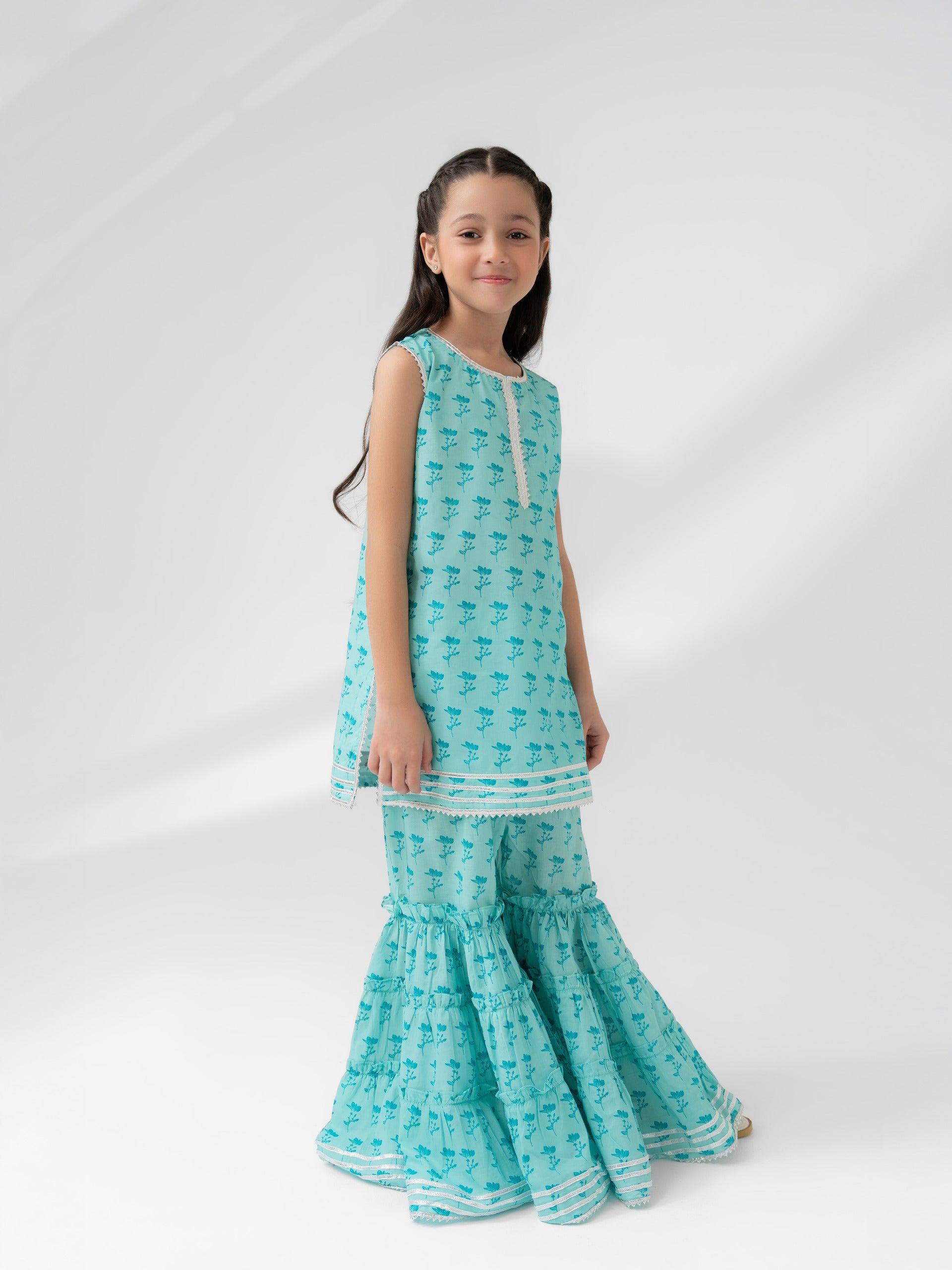 (Kids)  Printed Lawn Shirt KD-035 (Single Shirt) Secondary image
