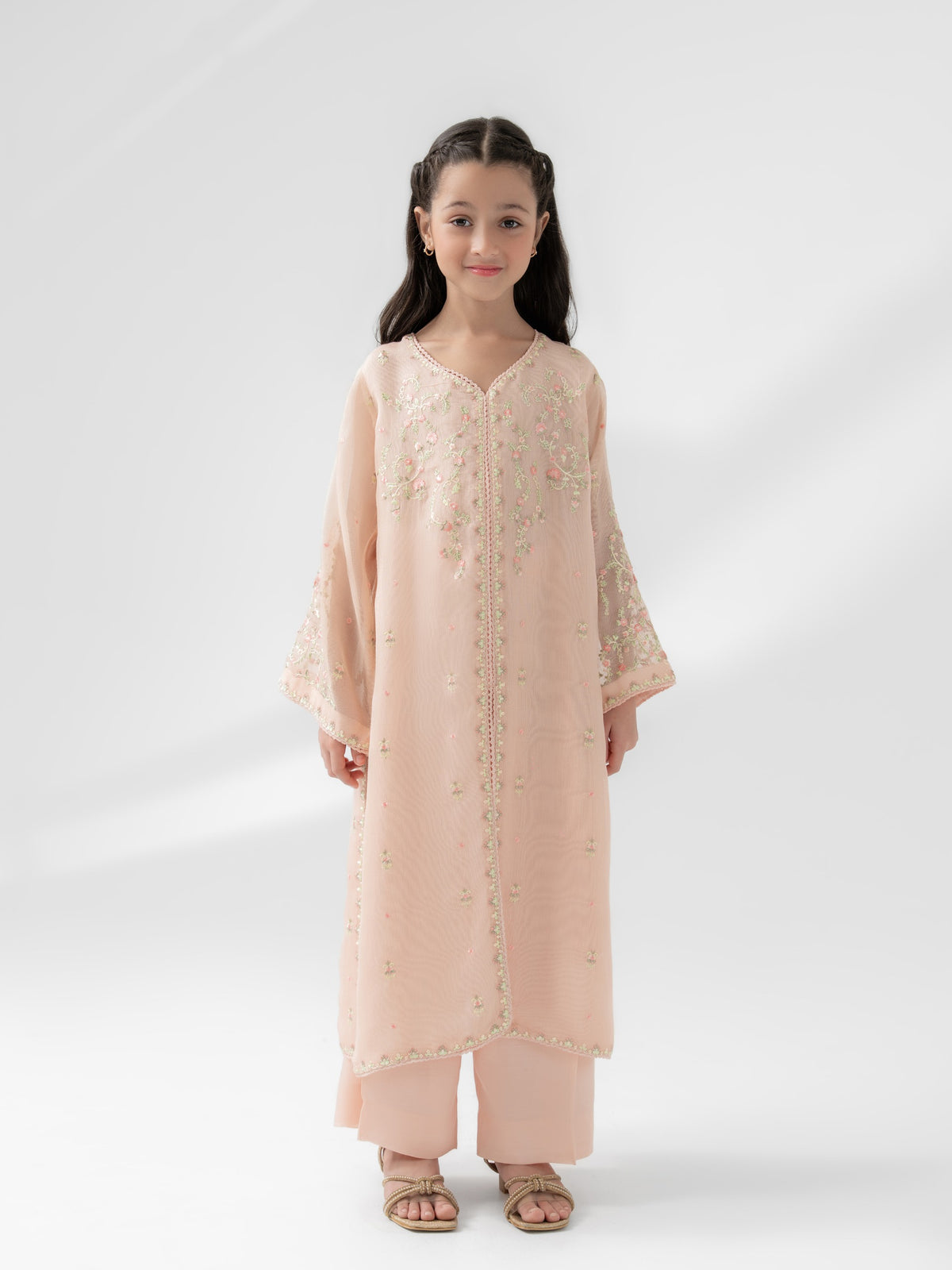 Kids) 2 Piece - Pure Cotton Net Suit FKD-068