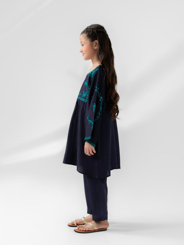 (Kids) Embroidered Korean Silk Shirt FKD-074 (Single Shirt)