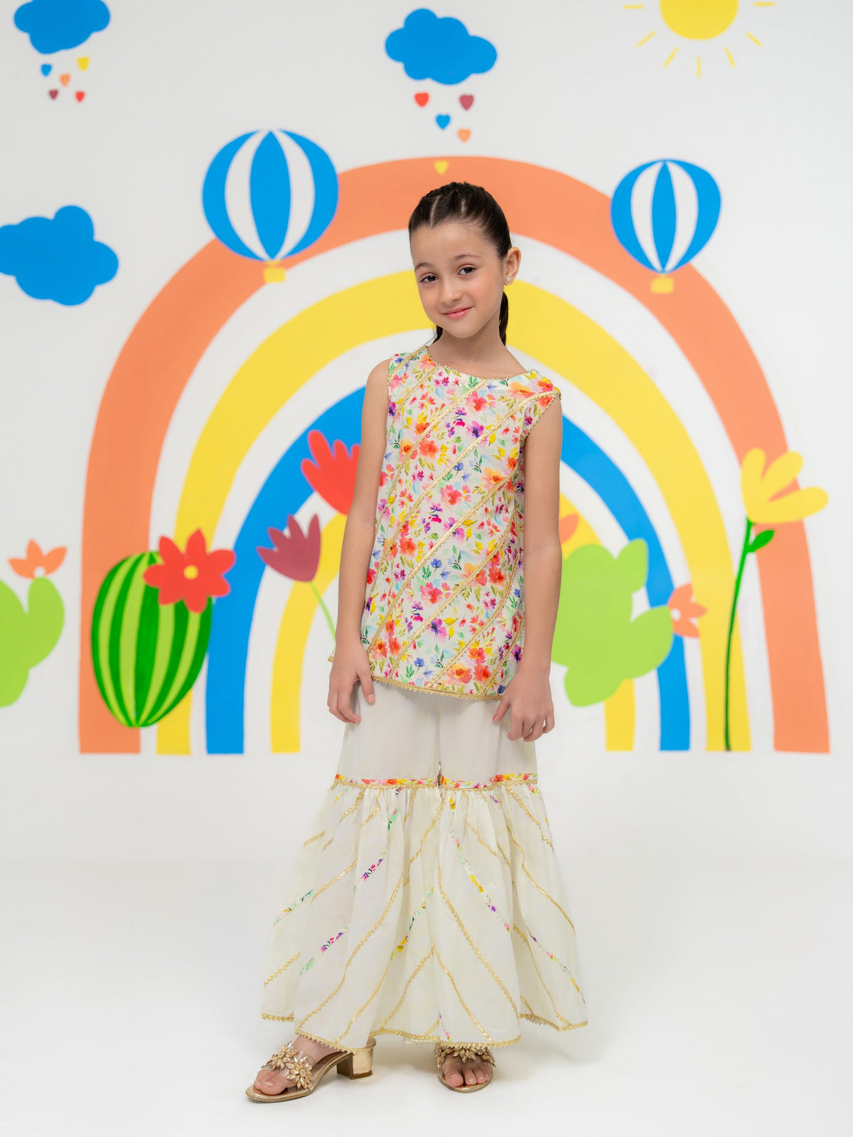 (Kids) - 2 Piece Digital Printed Lawn Suit FKD-033 Main image