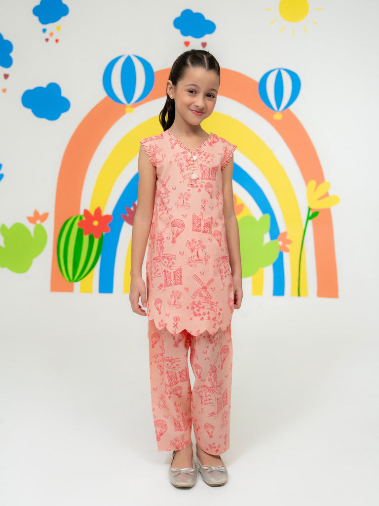 Agha Noor (Kids) - 2 Piece Digital Printed Lawn Suit FKD-038, view 1