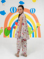 (Kids) - 2 Piece Digital Printed Lawn Suit FKD-040