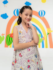 (Kids) - 2 Piece Digital Printed Lawn Suit FKD-040