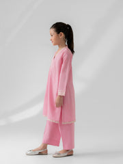 (Kids) 2 Piece - Embroidered Cambric Suit FKD-092