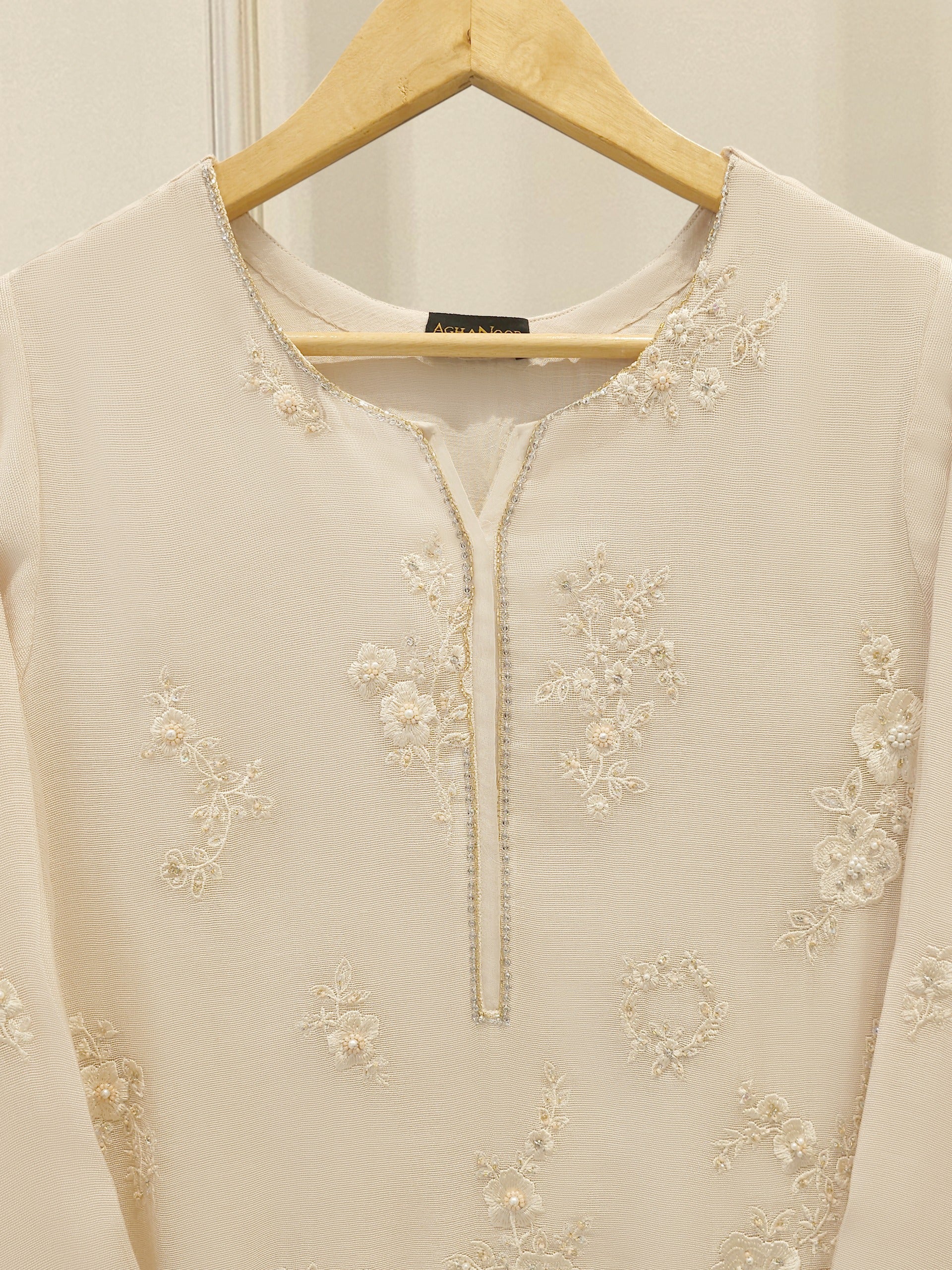 2 Piece - Pure Embroidered Cotton Net Suit S112453 Secondary image