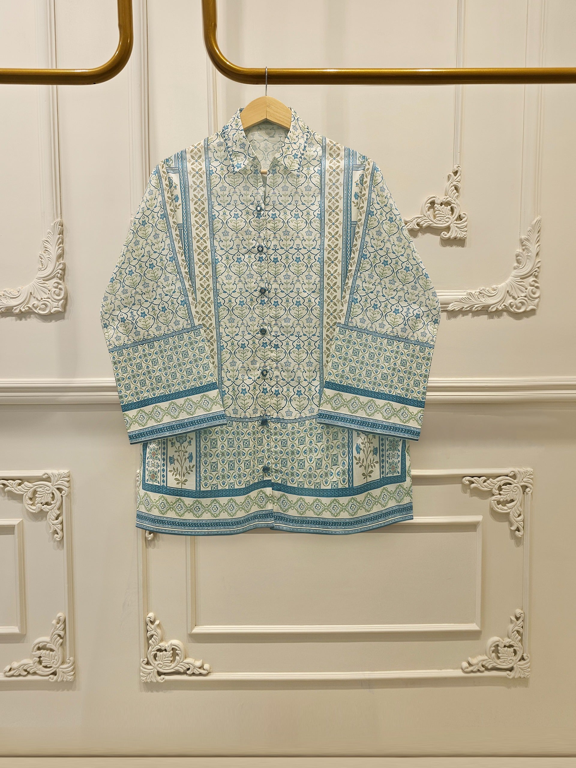 2 Piece - Digital Printed Embroidered Cambric Suit WS00070 Main image