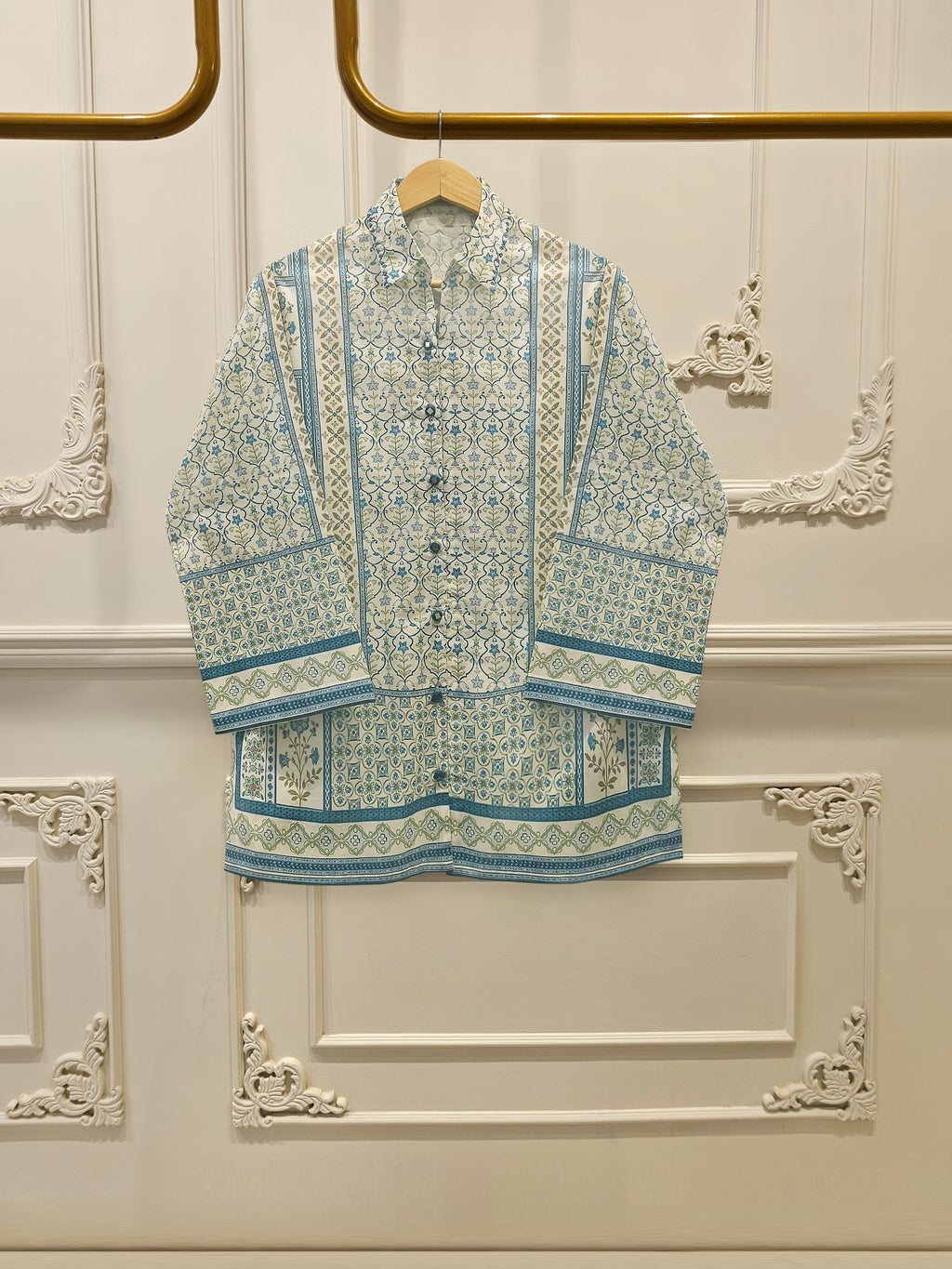 2 Piece - Digital Printed Embroidered Cambric Suit WS00070