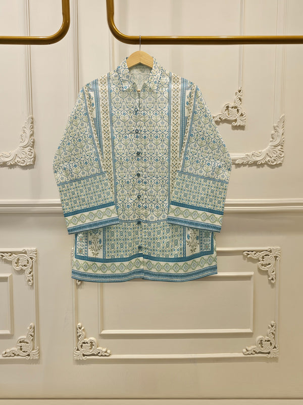 2 Piece - Digital Printed Embroidered Cambric Suit WS00070