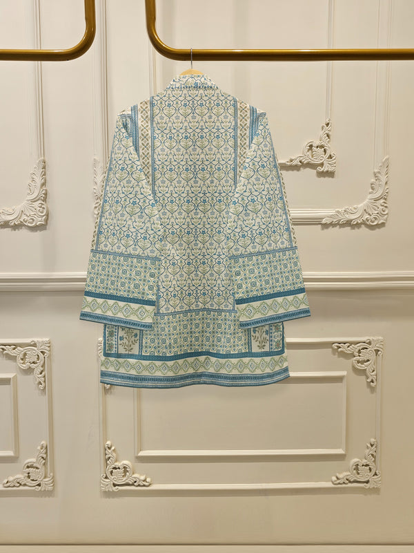 2 Piece - Digital Printed Embroidered Cambric Suit WS00070