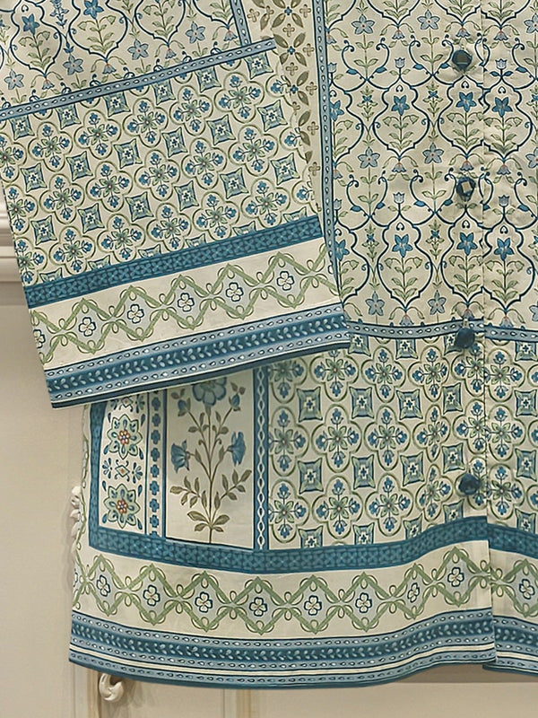 2 Piece - Digital Printed Embroidered Cambric Suit WS00070