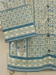 2 Piece - Digital Printed Embroidered Cambric Suit WS00070