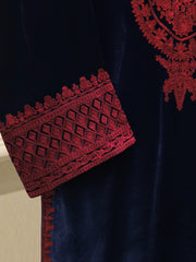 2 Piece - Embroidered Velvet Suit S112861