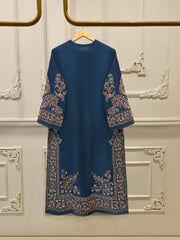 3 Piece-  Pure Embroidered Sheesha Silk Suit S112899