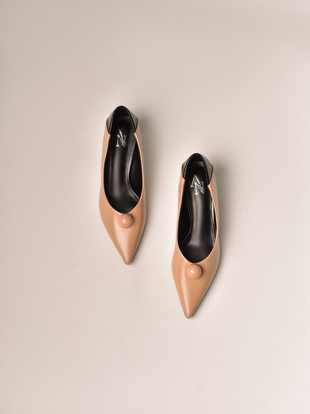 Pointy Taupe Heels  FW00102