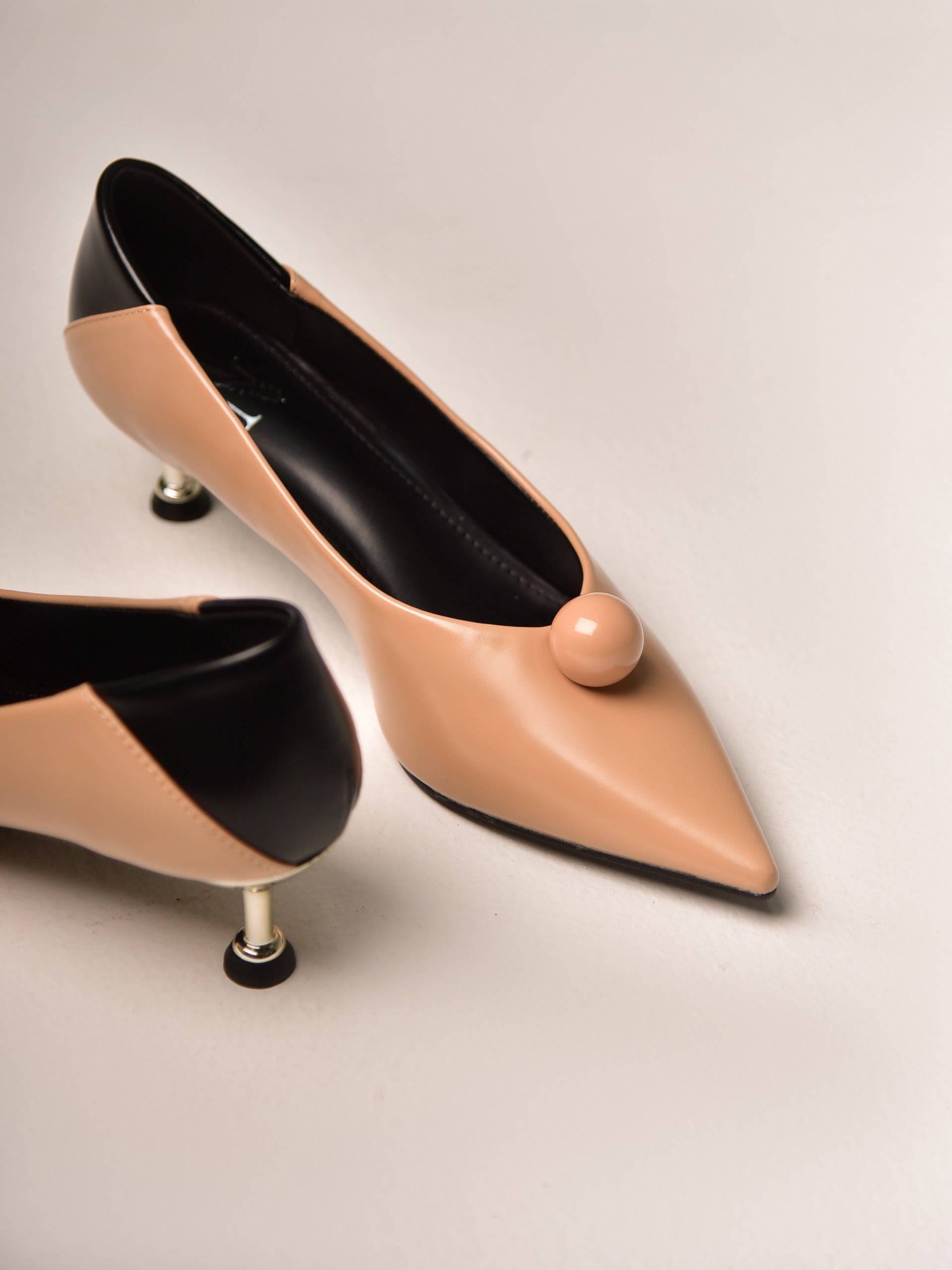 Pointy Taupe Heels  FW00102 Secondary image