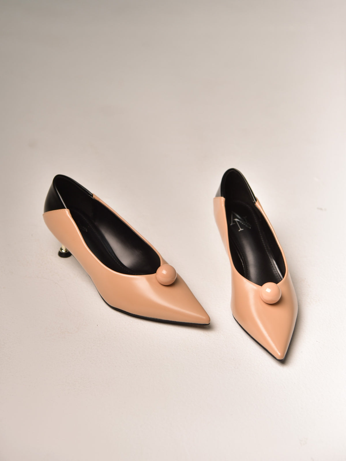 Pointy Taupe Heels  FW00102