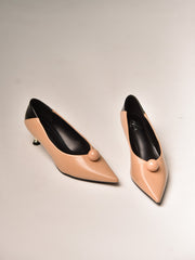 Pointy Taupe Heels  FW00102