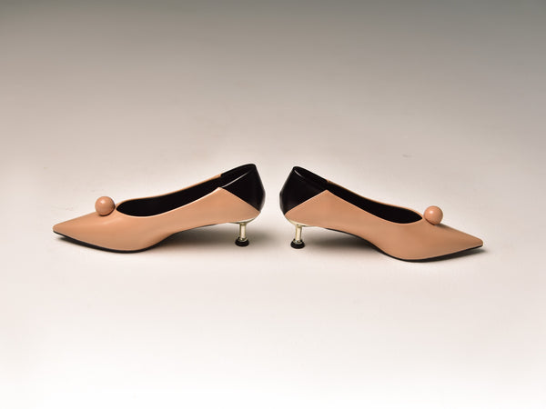 Pointy Taupe Heels  FW00102