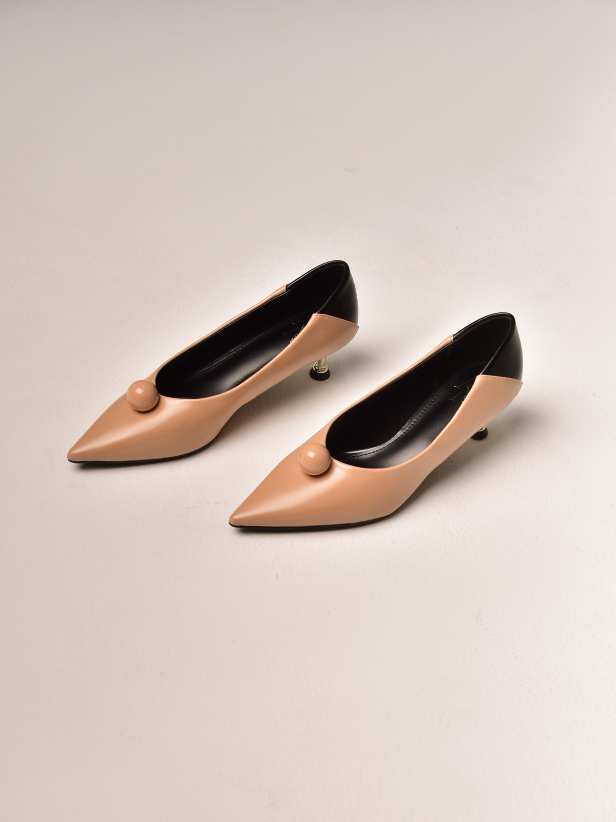 Pointy Taupe Heels  FW00102